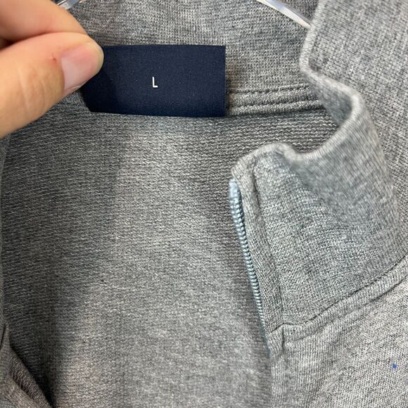 Armani Jeans Womens Full Zip Jacket Mock Neck Gray Long‎ Sleeve Size Large Logo - Picture 11 of 15